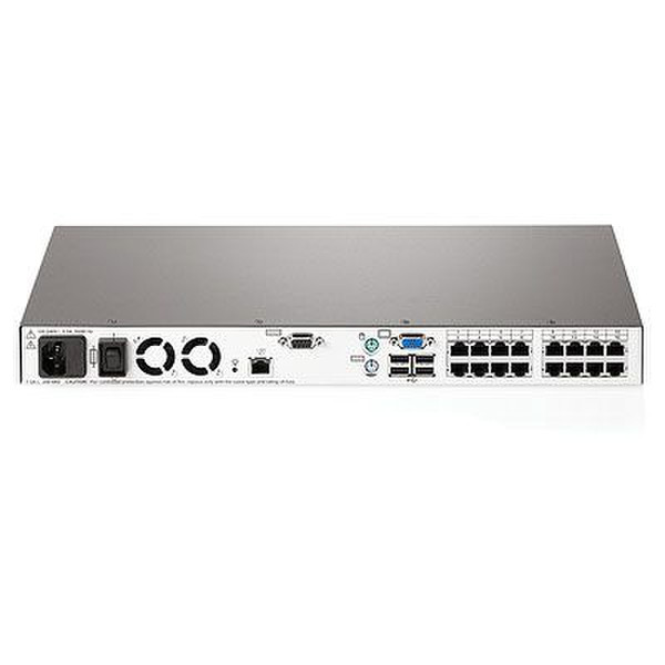 HP 2x1x16 IP Console Switch with Virtual Media networking cable
