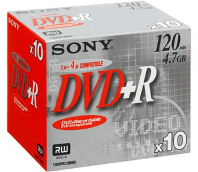 Sony DVD+R 4.7GB 120MIN 10PK