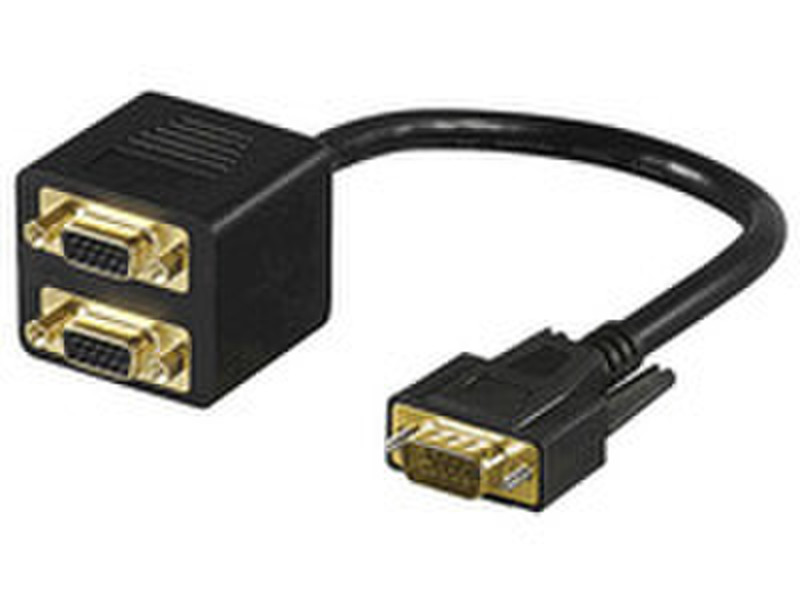 Microconnect MONG2F1M 0.2m SVGA 2 x SVGA Schwarz Videokabel-Adapter