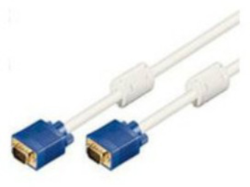 Microconnect 10m HD15 M/M 10м VGA (D-Sub) VGA (D-Sub) Синий, Белый