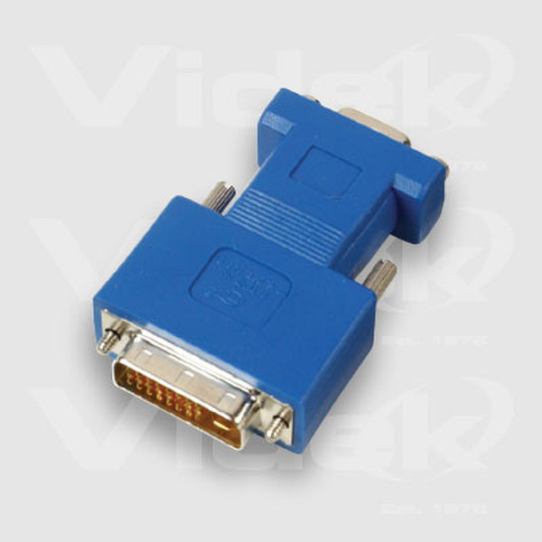 Videk DVI M to HDD DB15F Analogue Monitor Adaptor DVI HDD DB15 Blue cable interface/gender adapter