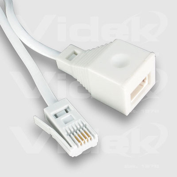 Videk UK Plug to Socket Extension 5m 5m telephony cable