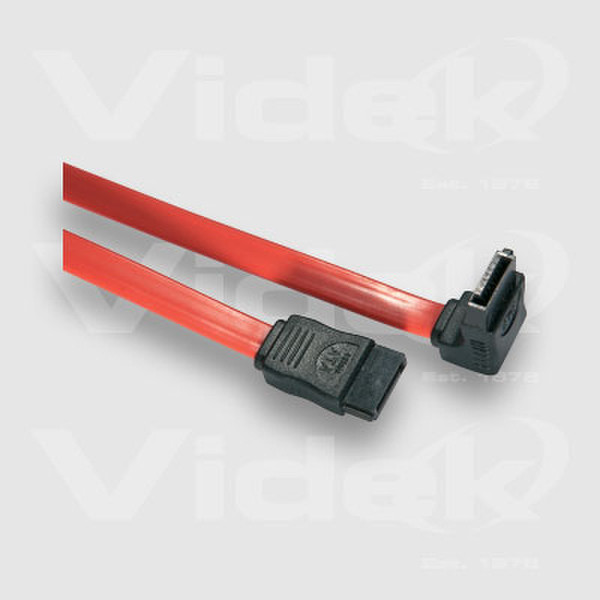 Videk Serial ATA M to M Right Angle 0.5m 0.5m Rot SATA-Kabel