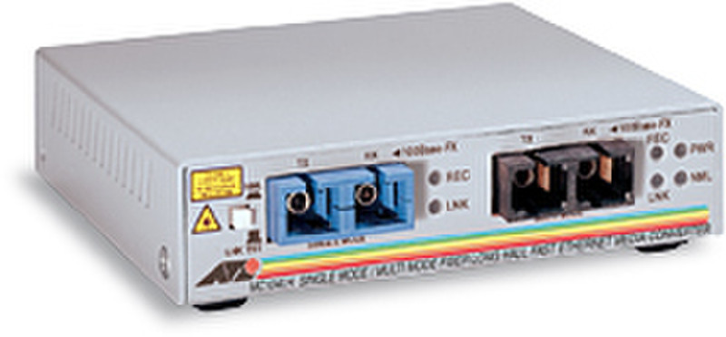 Allied Telesis 100FX (SC) MM to 100FX (SC) SM Media Converter, 40km 100Mbit/s network media converter