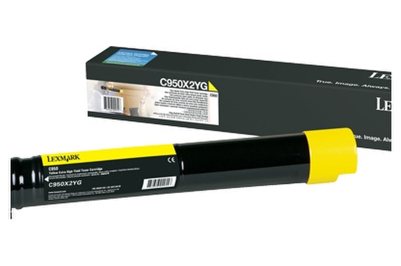 Lexmark C950X2YG 24000pages Yellow laser toner & cartridge