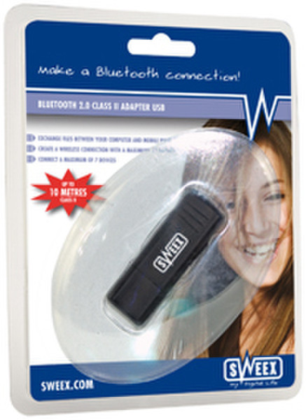 Sweex Bluetooth Adapter USB Class II 3Mbit/s Netzwerkkarte