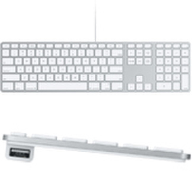 Apple Keyboard USB QWERTZ Белый клавиатура