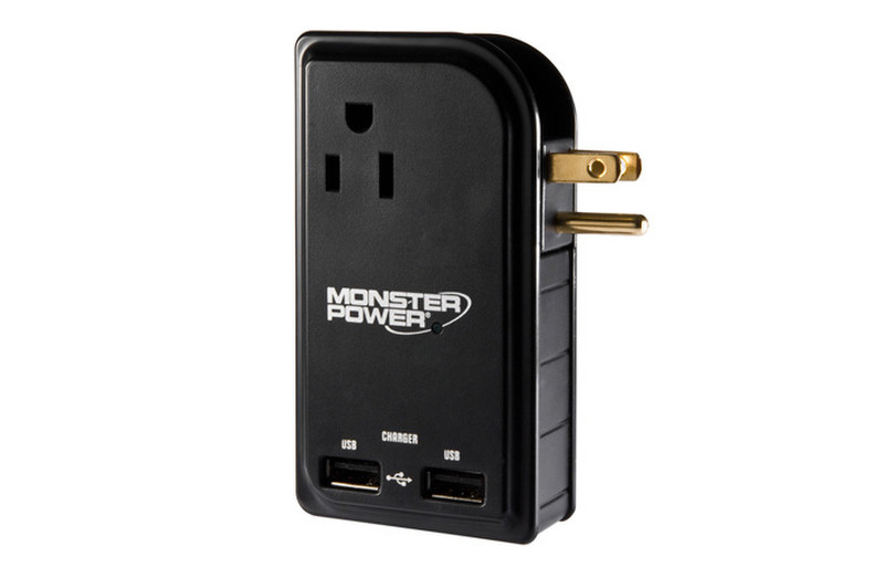 Monster Cable 121700-00 3розетка(и) Черный удлинитель