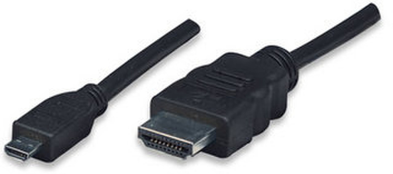 Manhattan 3m HDMI 3m HDMI Micro-HDMI Black