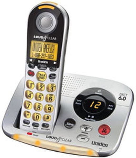Uniden D2997 DECT Anrufer-Identifikation Silber Telefon