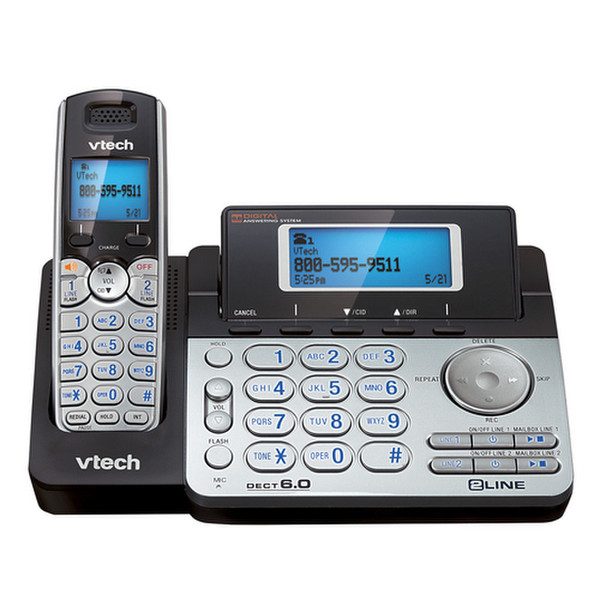 VTech DS6151 DECT Идентификация абонента (Caller ID) Черный, Cеребряный телефон