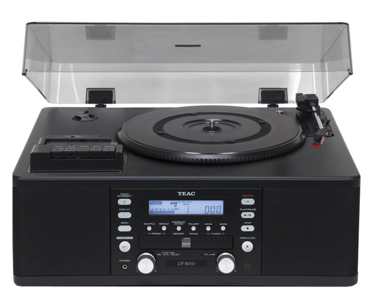 TEAC LP-R450 Belt-drive audio turntable Черный аудио проигрыватель