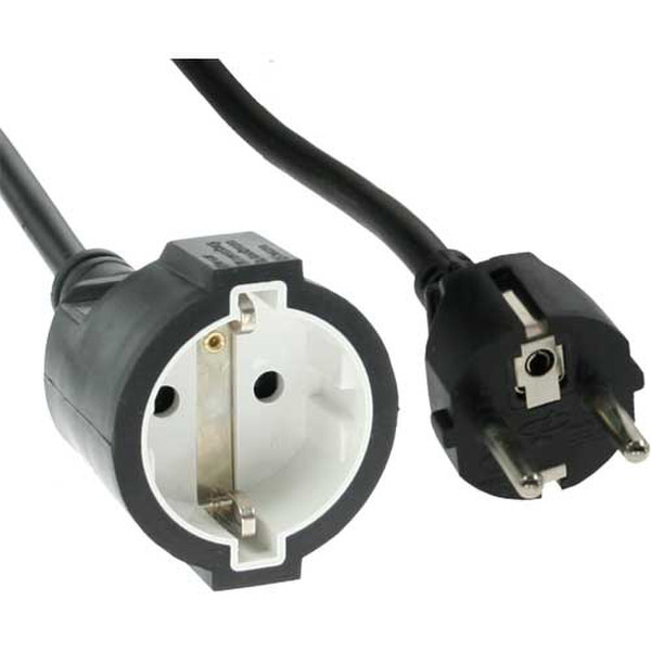InLine 16405 1AC outlet(s) 5m Black,White power extension