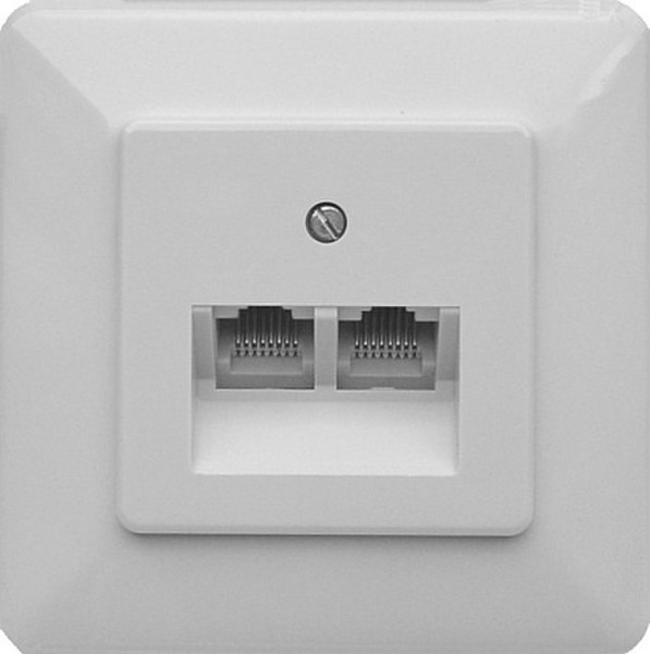 ZE Kommunikationstechnik UAE 8/8 (4)+RS UP White outlet box
