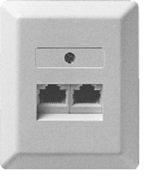 ZE Kommunikationstechnik UAE 2x8 (4)+RS AP White outlet box