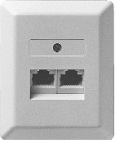ZE Kommunikationstechnik UAE 2x8 (4)+R AP White outlet box