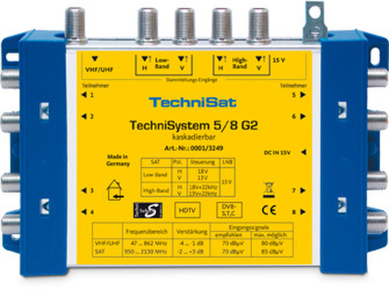 TechniSat TechniSystem 5/8 G2 коммутатор видео сигналов