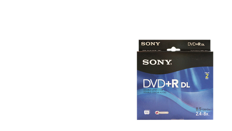 Sony 2DPR85R2H 8.5GB DVD+R DL 2Stück(e) DVD-Rohling