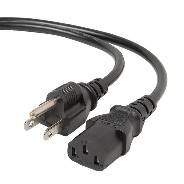 V7 NEMA 5-15P to IEC60320-C13 3m NEMA 5-15P C13 coupler Black