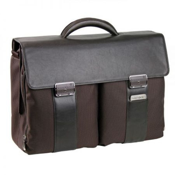 Samsonite Orione Laptop Briefcase 2 pock+2gussets Leder Braun Aktenkoffer