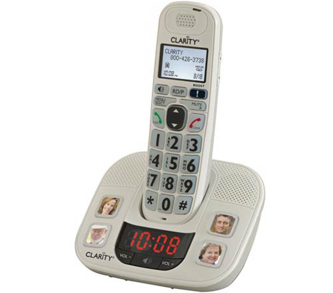 Clarity D722 DECT Идентификация абонента (Caller ID) Белый телефон