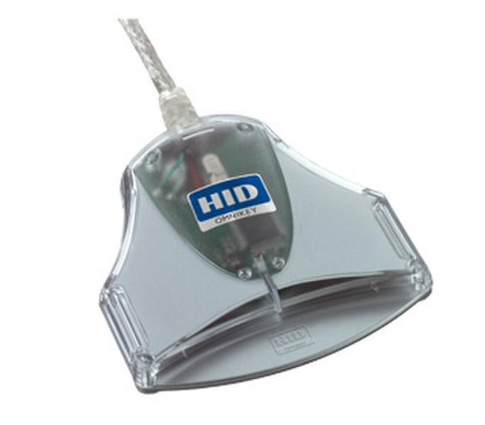 HID Identity 3021 USB USB 2.0 Cеребряный, Прозрачный считыватель сим-карт