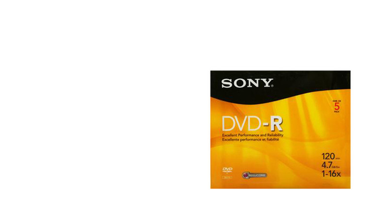 Sony 5DMR47R4H 4.7ГБ DVD-R 5шт чистый DVD