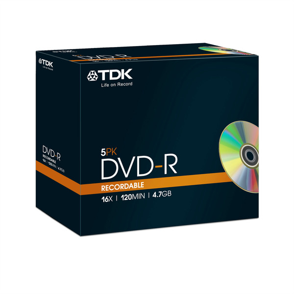 TDK 5 x DVD-R 4.7GB 4.7GB DVD-R 5Stück(e)