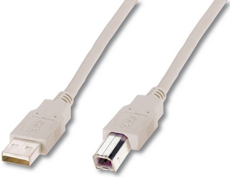 ASSMANN Electronic AK-300102-018-E 1.8м USB A USB B Бежевый кабель USB