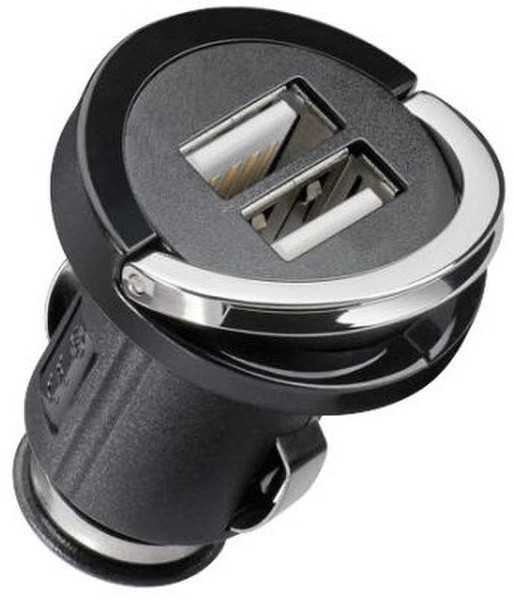 Microconnect 2xUSB Car Charger Auto Black mobile device charger