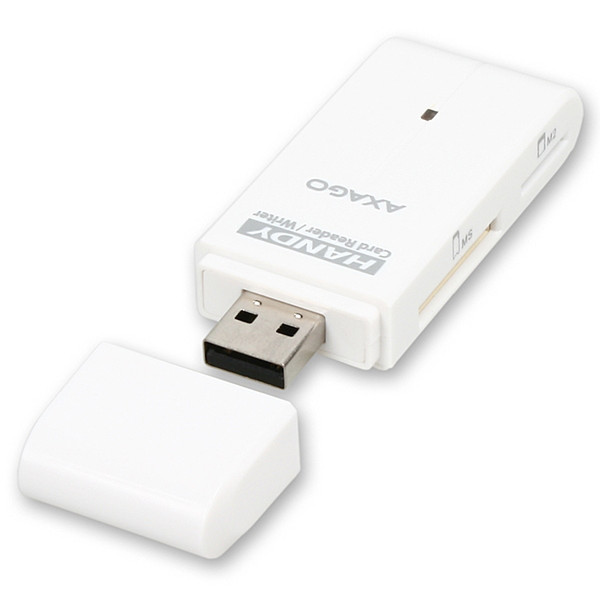 Axago CRE-D4 USB 2.0 Белый устройство для чтения карт флэш-памяти