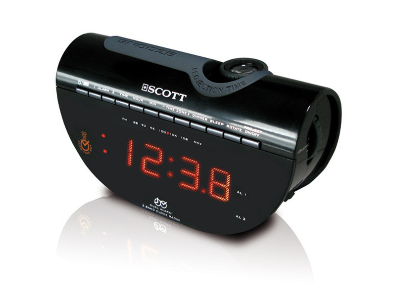 SCOTT CPX 90 Часы Аналоговый Черный радиоприемник