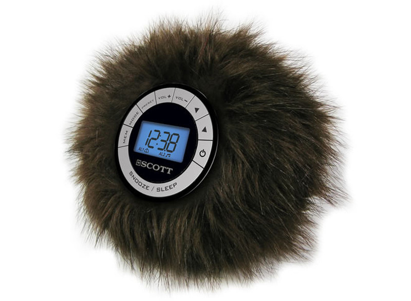 SCOTT CX 55 Furry Clock Digital Brown