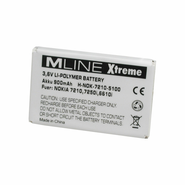 MLINE HNOK72105100 Lithium Polymer (LiPo) 900mAh 3.6V rechargeable battery