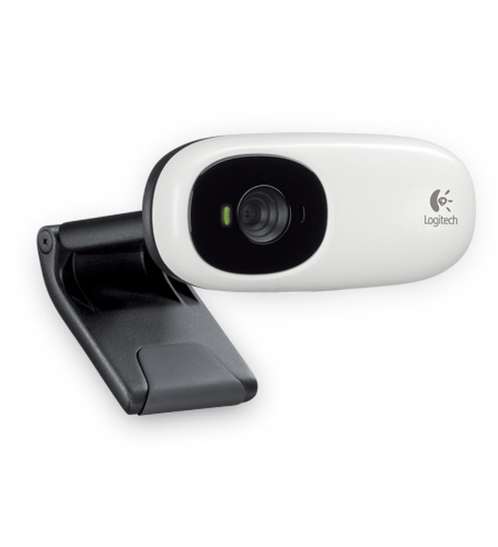 Logitech Webcam C110 1.3МП 640 x 480пикселей USB 2.0 Черный, Белый