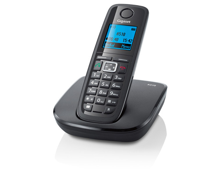 Gigaset A510 DECT телефон Идентификация абонента (Caller ID) Черный