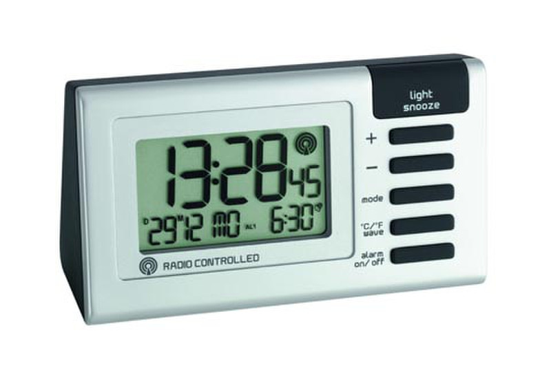 TFA 60.2509 Silver alarm clock