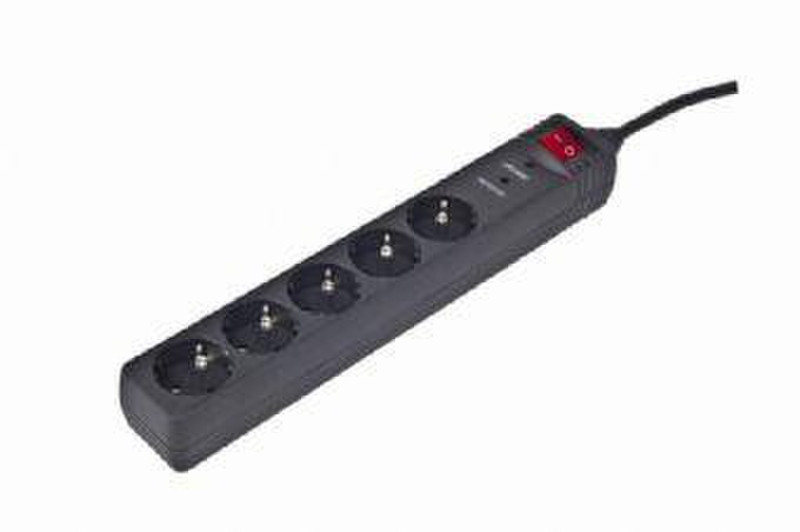 Gembird SPG5-C-15 5AC outlet(s) 250V 4.5m Black surge protector