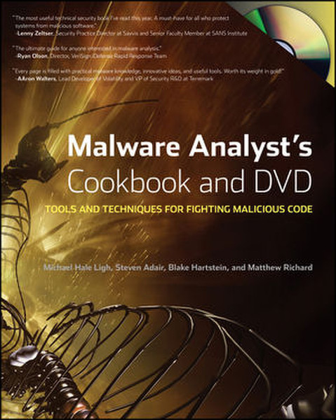 Wiley Malware Analyst's Cookbook and DVD: Tools and Techniques for Fighting Malicious Code 744pages software manual