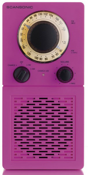 Scansonic P-2500 Портативный Аналоговый Пурпурный радиоприемник