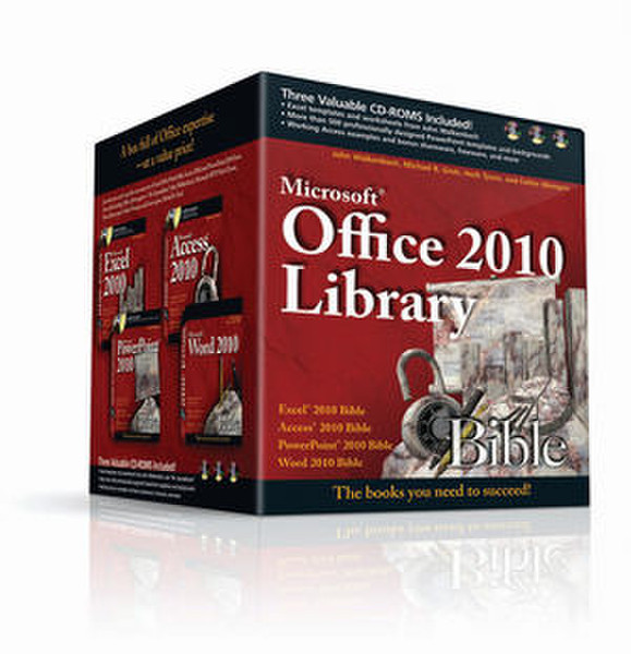 Wiley Office 2010 Library: Excel 2010 Bible, Access 2010 Bible, PowerPoint 2010 Bible, Word 2010 Bible 4248Seiten Englische Software-Handbuch