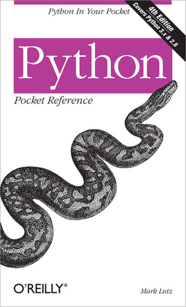 O'Reilly Python Pocket Reference, Fourth Edition 208pages software manual