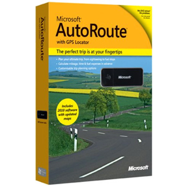 Microsoft AutoRoute Euro 2011 w/GPS, x32, WIN, 1u, DVD, BOX, ENG