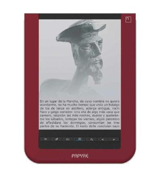 Papyre 6.2 Basico 6" Touchscreen 1.5GB Wi-Fi Black,Red e-book reader