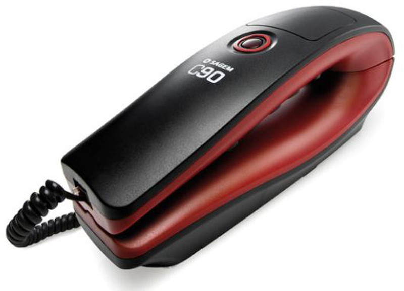 Sagemcom C90 Аналоговый Идентификация абонента (Caller ID) Черный, Красный телефон