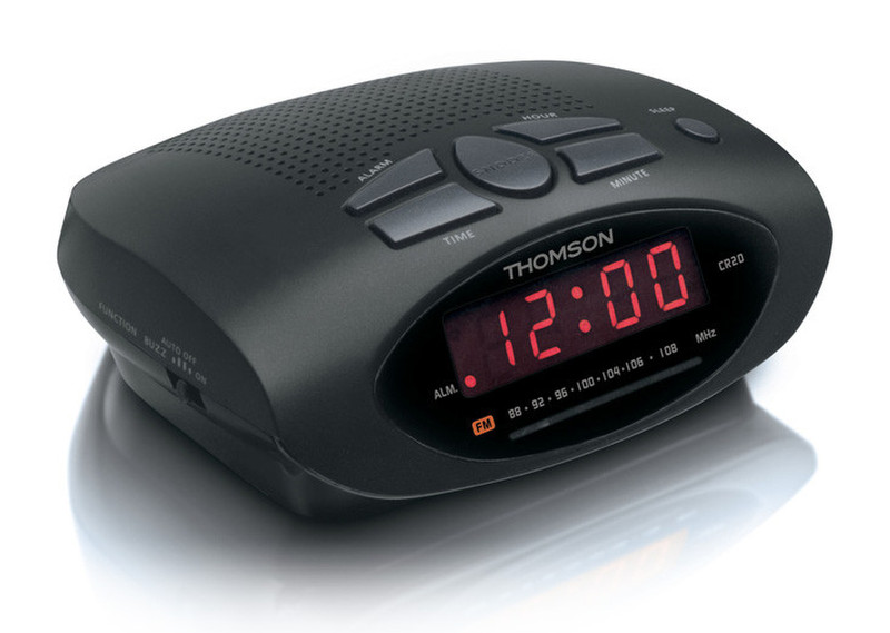 Thomson Clock radio CR20 Uhr Analog Schwarz Radio