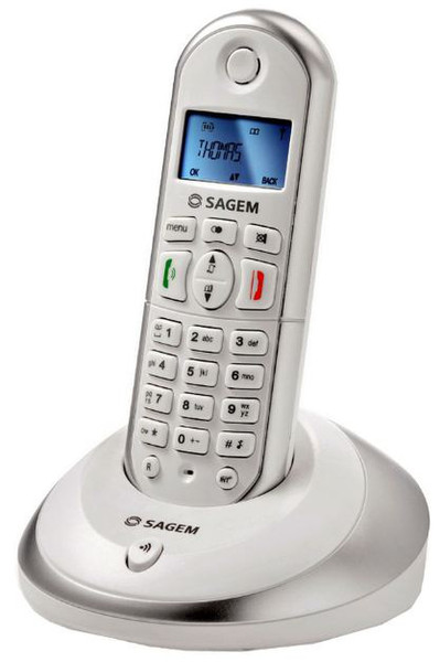 Sagemcom D21T DECT Идентификация абонента (Caller ID) Cеребряный, Белый телефон