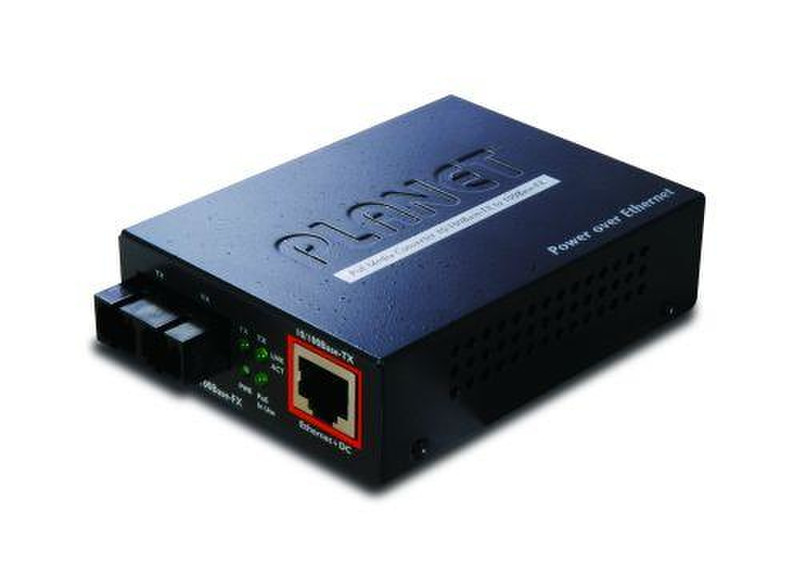 Planet FTP-802 100Mbit/s 1310nm Multi-mode,Single-mode Black network media converter