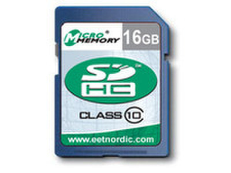 MicroMemory 16GB SDHC Card Class 10 16GB SDHC Klasse 10 Speicherkarte