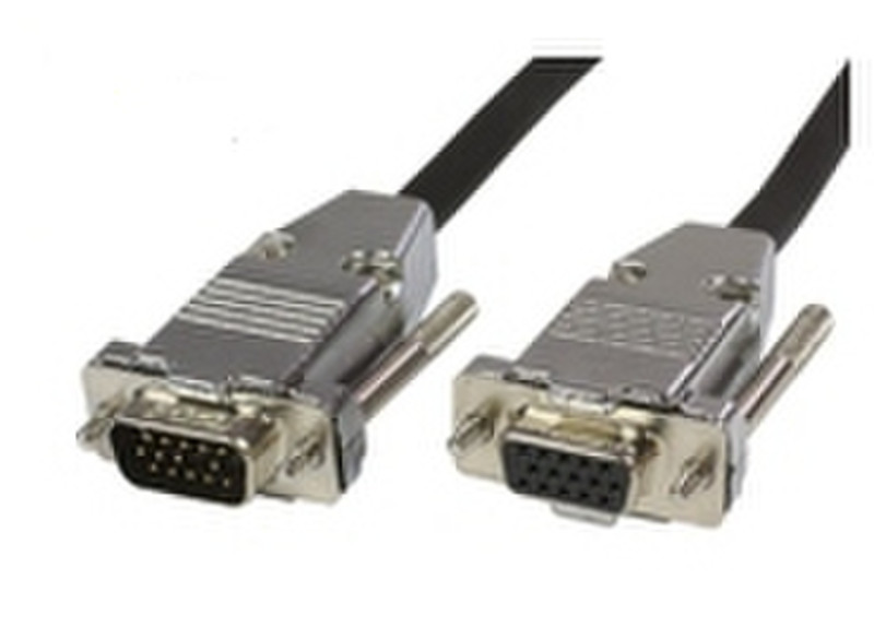 Microconnect MONGH10-METAL 10м VGA (D-Sub) VGA (D-Sub) Черный, Cеребряный VGA кабель